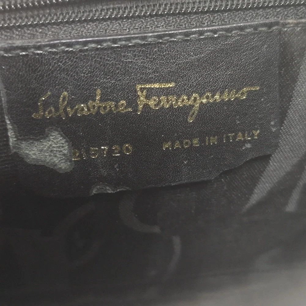Salvatore‎ Ferragamo Black Leather Crossbody Bag